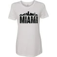thumbnail image 3 of Inktastic Miami Skyline Grunge Women's T-Shirt, 3 of 5