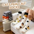 thumbnail image 6 of Polyester Fuzzy Cat Paw Calf Socks for Women: Warm, Non-Slip and Suitable for Home, Office or On-the-Go, 6 of 10