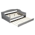 thumbnail image 4 of Luckynote Full XL Upholstered Daybed, with Trundle and LED Lights, Gray, 4 of 10