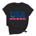 thumbnail image 7 of Zynoxe Women's T-Shirts Fourth of July Patriotic Graphic Tees for Women Casual Summer Crew Neck Short Sleeve Going Out Tops (#04 Black,XL), 7 of 7