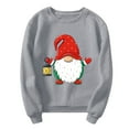 thumbnail image 3 of Noël Women Pull Imprimé Mode Sweat-Shirt Mi Longueur Veste Manches Longues Fermeture Blouse Col Rond Hiver Cardigan à Capuche Soft Outwear, 3 of 6