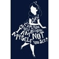 thumbnail image 2 of Boy's Alice in Wonderland I Am Not Myself Silhouette  Graphic Tee Navy Blue Large, 2 of 4