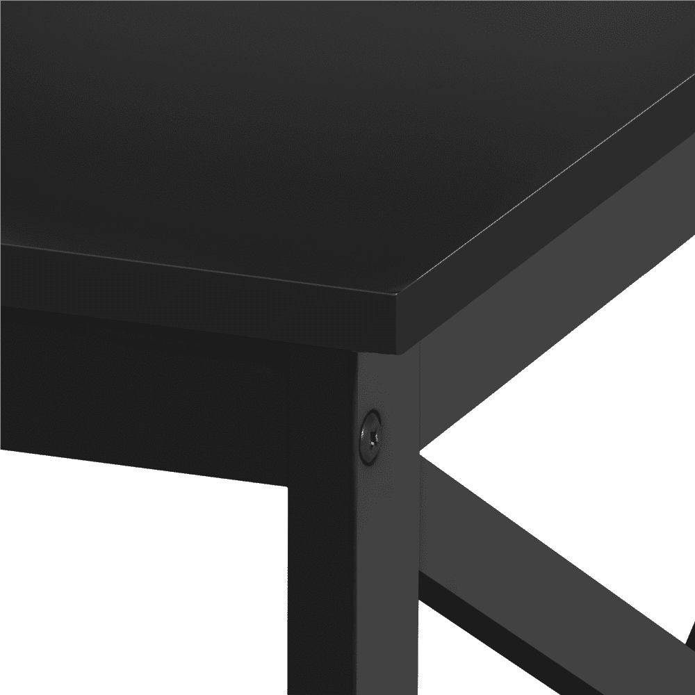 Yaheetech Modern X Design Coffee Table with Storage Shelf, Black