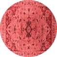 thumbnail image 1 of Ahgly Company Indoor Round Oriental Red Industrial Area Rugs, 8' Round, 1 of 4