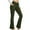 Army Green, variant on Public Leggings for Women with Both Side Pockets Trendy Mid Rise Flare Yoga Pants Tummy Control Solid Workout Running Active Sports Gym Pants Brown S
