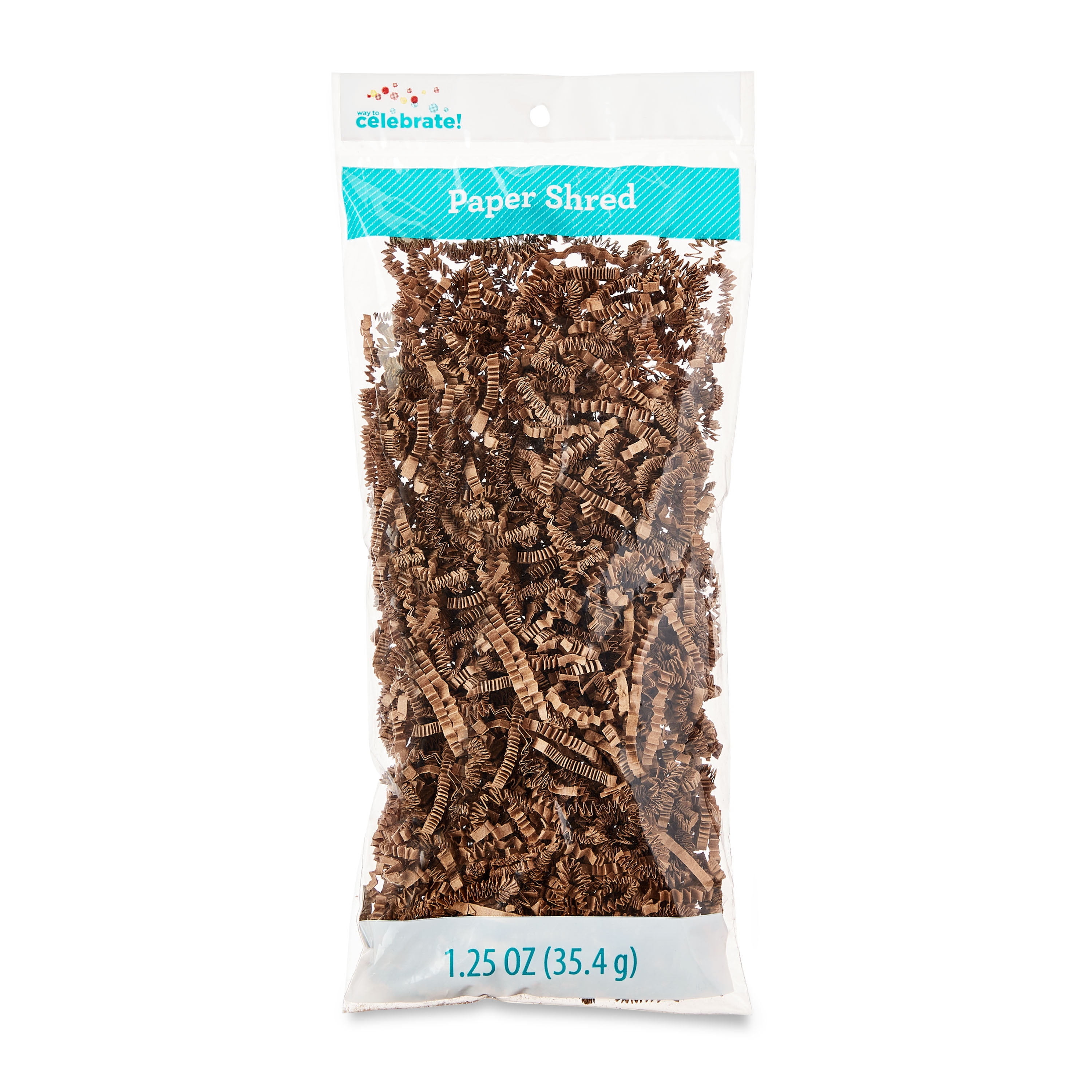 (6 pack) Kraft Paper Shred, 1.25 oz, by Way To Celebrate