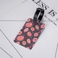 thumbnail image 5 of Luggage Tags for Suitcases, Donut Print No.9019 Leather Bag Luggage Tags ID Label Tags Privacy Protection Travel Bag Labels, 5 of 6
