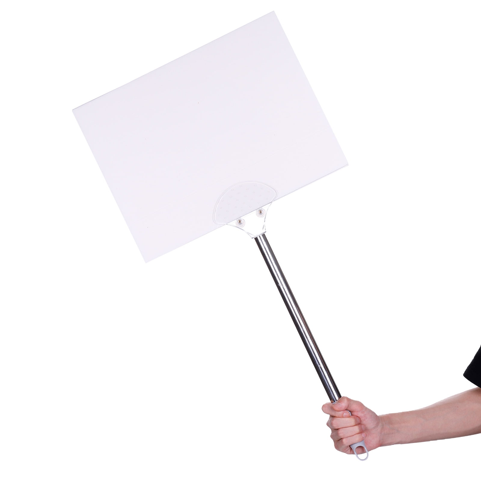Uxcell 33" Handheld Adjustable Sign Holder Airport Pick Up Poster Holder Tour Guide Sign Holder Fan-Shaped Metal