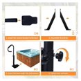 thumbnail image 6 of Hot Tub Handrail, Adjustable 60" Slide Spa Hot Tub Hand Rail, Under Base Spa Step Side Railing 700 LBS Load, Heavy Steel Handrail for Indoor Outdoor Hot Tub with Sponge Grip, Rotatable Handle, 6 of 9
