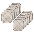 thumbnail image 1 of Tribal Chair Seating Cushion Set of 12, Continuous Abstract Pattern of Native Tribal Folk Square Motif Illustration, Seat Pads with Anti-slip Backing, 16"x16", Ivory Multicolor, by Ambesonne, 1 of 5