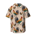 thumbnail image 4 of Goofa Rooster Printed Men's Casual Short-sleeved Shirt,Lightweight Breathable Button-down,Summer Casual men's top,Versatile Fashion shirt-4X-Large, 4 of 7