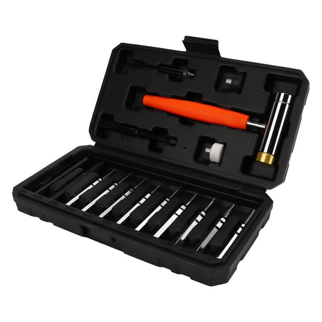 Roll Pin Punch Set, Steel Material 12 Pin Punches Convenient Practical Detachable Hammer Lightweight Punch Set With Storage Box For Machinery