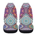 thumbnail image 5 of XYZCANDO Durable Car Seat Covers Vehicle Van Auto, Easy to Install and Clean Premium Vehicle Front Seat Covers 2pc Polyester Mandala Flower, 5 of 10