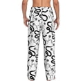 thumbnail image 3 of Xecao Hand Drawn Snake Men's Straight Lounge Pajama Pants: The Ultimate in Comfortable Sleepwear, 3 of 9