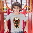 thumbnail image 3 of Tee Hunt Skeleton Rider Youth T-Shirt Route 66 Chopper Biker from Hell Outlaw Kids, Gray, Small, 3 of 5