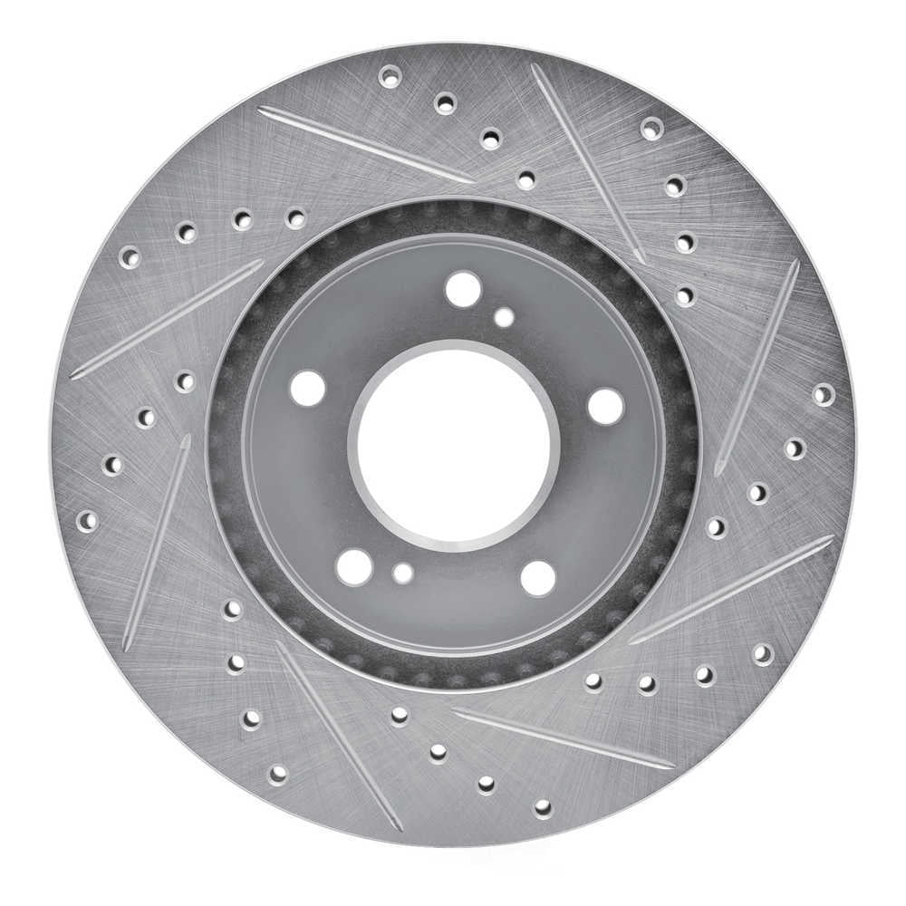 Dynamic Friction Company 631-59040L DFC Brake Rotor - Drilled And Slotted - Silver