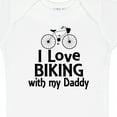 thumbnail image 4 of Inktastic I Love Biking with Daddy Boys or Girls Baby Bodysuit, 4 of 5