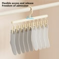 thumbnail image 5 of Non-Slip Plastic Clothes Hanger with Clips - 15.4in Delicate Lingerie Drying Rack, Space-Saving Sock & Underwear Organizer (White)​, 5 of 9