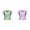 thumbnail image 1 of (Lot de 2) Rinsvye Printemps et Été Hauts à Manches Longues pour Femmes Chemise en Satin à Manches Courtes pour Femmes Musculation Chemises à Manches Longues Décontractées Col Rond T-Shirt de Course pour Femmes, 1 of 5
