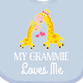 thumbnail image 4 of Inktastic Grammie Loves Me Giraffe Grandchild Boys or Girls Baby Bib, 4 of 4