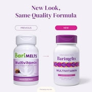 Barimelts Bariatric Multivitamin, 60 Fast-Dissolving Tablets, Post Weight Loss Surgery Patients, Fruit Flavored Dietary Supplements