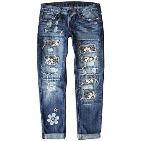 

Jeans For Women Gifts For Mom Womens Jeans Stretchy Sunflower Shirts For Women High Waisted Jeans For Women Tummy Control Comfy Maternity Jeans Grey Ripped Jeansripped Leggings Darkblue