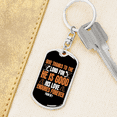 thumbnail image 6 of Give Thanks Psalm 107:1 Stainless Steel or 18k Gold Premium Swivel Dog Tag Keychain, 6 of 10