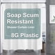 thumbnail image 1 of Cortina de ducha AmazerBath blanca, 200 x 198 cm, impermeable, PEVA, 1 of 9