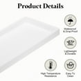 thumbnail image 3 of 2Pcs Bathroom Vanity Tray, 11.8"x5" Silicone Soap Dispenser Trays, White, 3 of 6