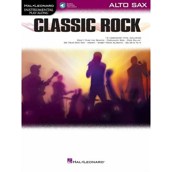 Classic Rock: Instrumental Play-Along for Alto Sax, (Paperback)