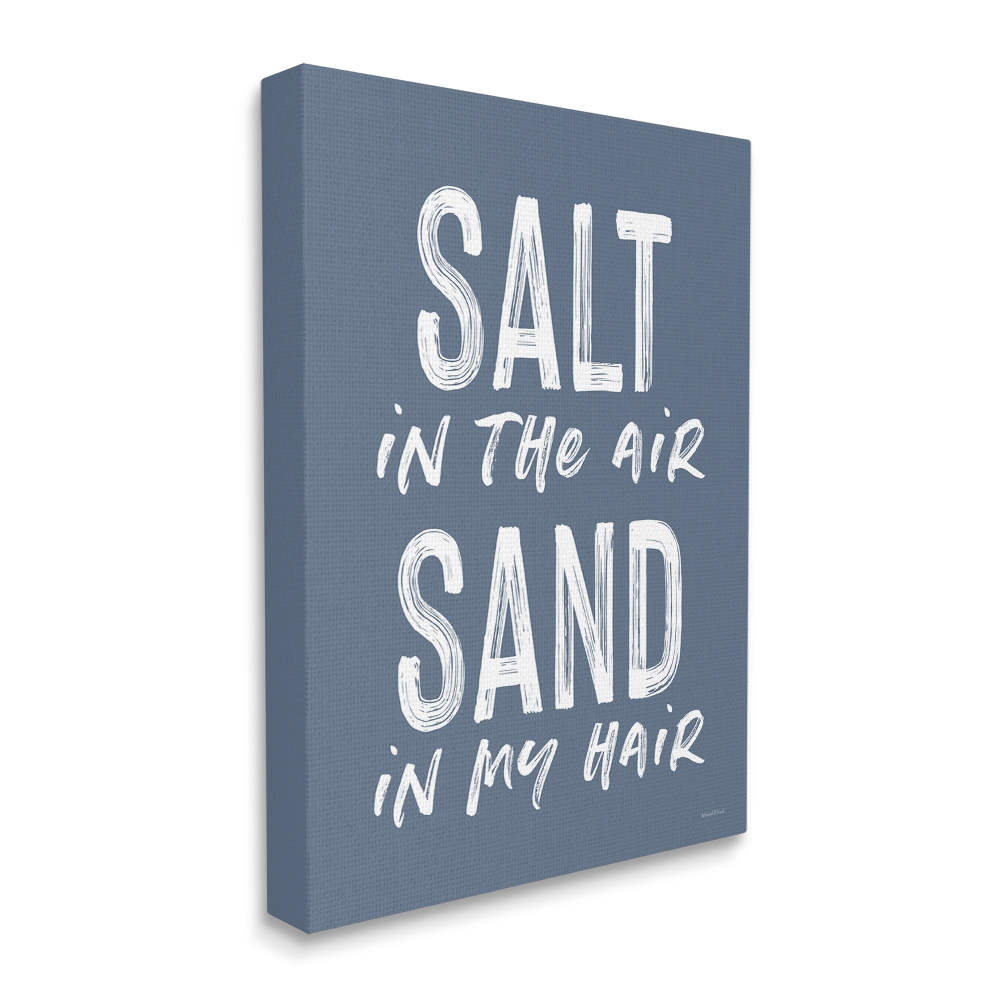 Stupell Industries Salt in Air Sand in Hair Nautical Phrase, 24 x 30,Design by Lettered and Lined