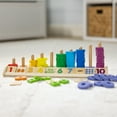 Melissa & Doug Counting Shape Stacker Wooden Educational Toy With 55 Shapes and 10 Number