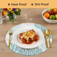 thumbnail image 4 of Teal Green Coastal Turtle Round 13 Inch Placemats Set of 2, Ocean Coral Nautical HeatResistant Non Slip Place Mats for Dining Table, Wipeable Braided Kitchen Table Mats for Housewarming, 4 of 9