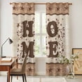 thumbnail image 3 of Country Kitchen Curtains Window Panels, Texas Star Plants Branches Berry Farmhouse Retro Insulated Window Treatment Curtain, Grommet Curtains for Bedroom/Living Room/Bathroom, 2 Piece 42"Wx84"L, 3 of 8
