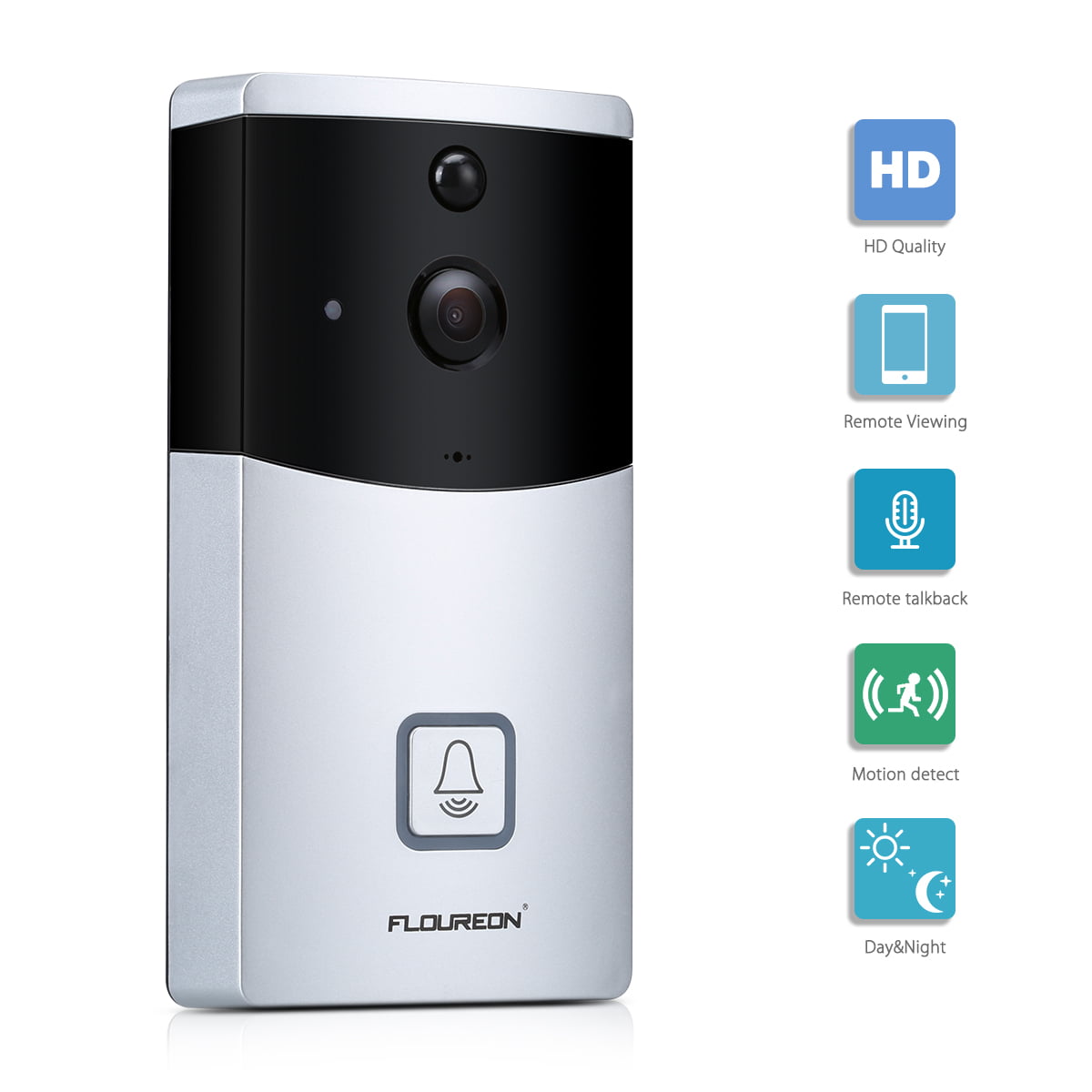 FLOUREON WIFI Video Doorbell, Smart 
