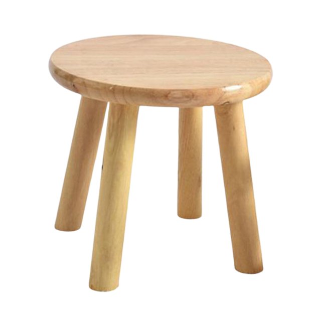 Taburete para niños prácticos Muebles Asiento Silla Durable Sala de estar al Color madera redonda Zulema Banco pequeño