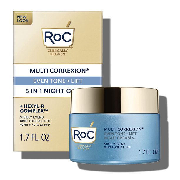 RoC Multi Correxion Even Tone + Lift HexylR Complex Night Cream, 1.7
