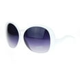 thumbnail image 2 of Extra Large Oversized Curved Drop Temple Womens Butterfly Fashion Sunglasses White Smoke, 2 of 3