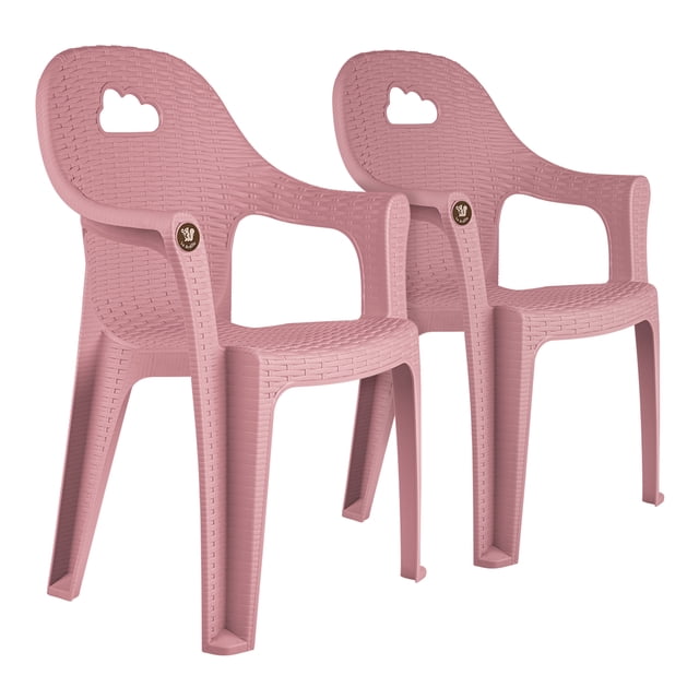 2 Sillas Rattan Nube Infantil Rosa