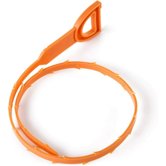 Drain Clog Remover 3pcs Plumbing Tools Pipe Unclogger Drain Auger Drain Remover Drain Cleaning Tool Cleaner Clearer Spiral Stain Remover Orange Hair Clog Removal Tool