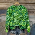 thumbnail image 7 of Levmjia Womens Sweatshirts Fashion Loose Round Neck Solid Color Long Sleeve St. Patrick's Day Printed Casual Shirt Holiday Breathable Comfortable Work Home Wear, 7 of 7