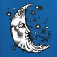 thumbnail image 6 of Wild Bobby Crescent Moon Astrology Puff Print Fashion Unisex Crewneck Sweatshirt, Royal, Medium, 6 of 6