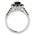 thumbnail image 2 of 2 Carats Black Diamond Flower Shape Engagement Ring 10K Solid White Gold, 2 of 2