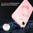 thumbnail image 6 of Dteck for iPhone 16e Case with Screen Protector, Magnetic for iPhone 16E Phone Case Compatible with MagSafe, Military Grade Drop Tested Translucent Hard Back Protective Cover with Ring Stand,Pink, 6 of 8