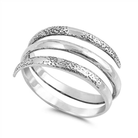 Open Spiral Thumb Unique Ring New .925 Sterling Silver Band Size