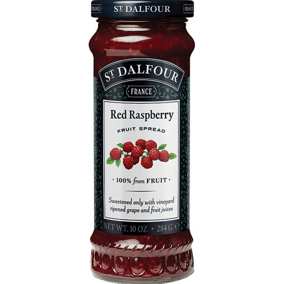 Pack of 6, St Dalfour Red Raspberry Fruit Spread, 10 oz