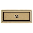thumbnail image 1 of Nedia Home O2182M 36 x 72 in. Thin Double Picture Frame Heavy Duty Coir Door Mat, Monogrammed M - Black, 1 of 1