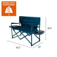 thumbnail image 3 of Ozark Trail Directors Camping Loveseat with Side Tables, Blue, Outdoors, Camping, 3 of 14