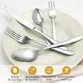 thumbnail image 3 of MISSUNNY Set of 6 Dinner Spoons 18/0 Silver Flatware Everyday Stainless Steel Silverware, 3 of 4