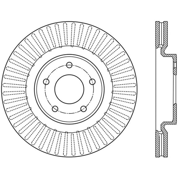 StopTech 13-15 Nissan Pathfinder Slotted Front Left Rotor Fits select: 2015-2023 NISSAN MURANO, 2014-2020 INFINITI QX60